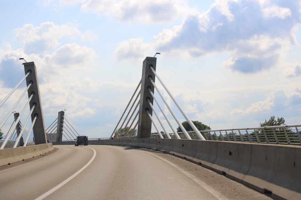 Most přes Drávu v Ptuji je dobrým orientačním bodem.